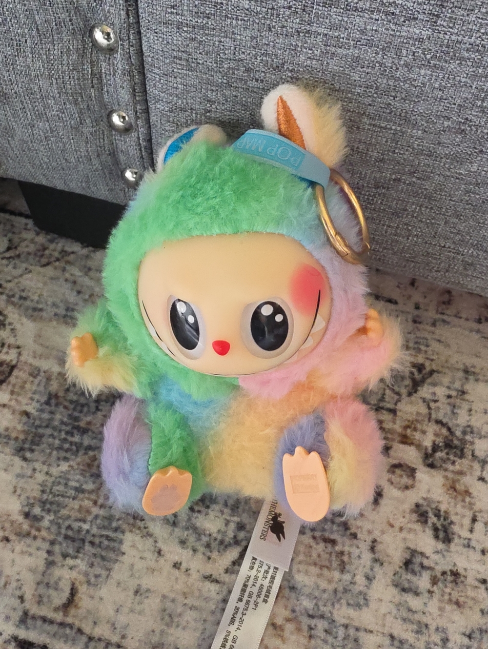 Pop Mart Pastel Rainbow Plush Keychain - Multicolor Cute Character